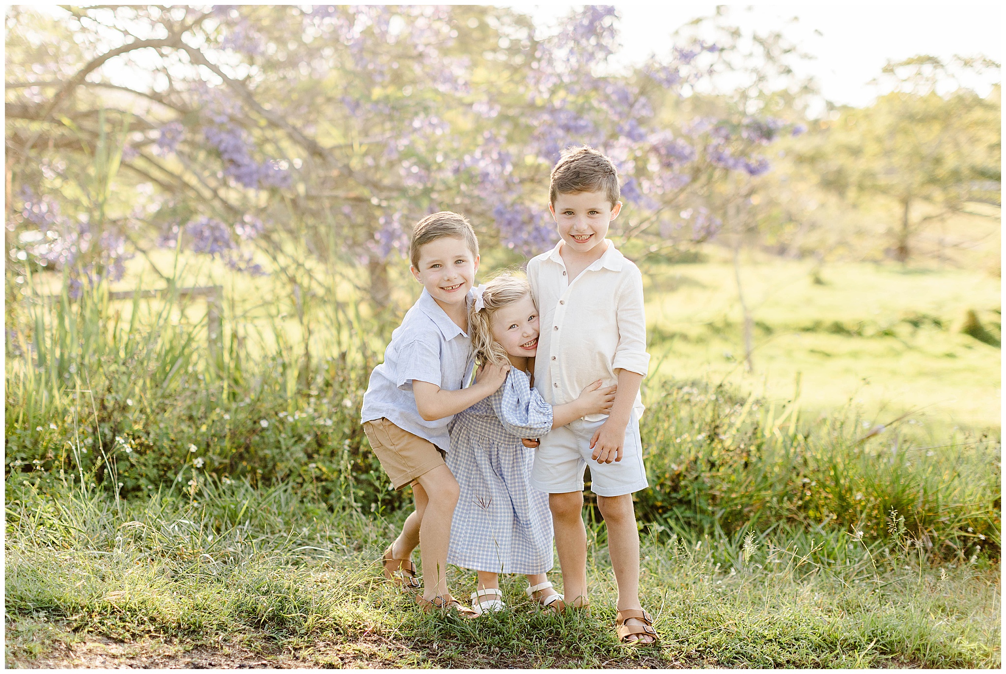 Fashionable kids during family photoshoot with Alyce Holzy