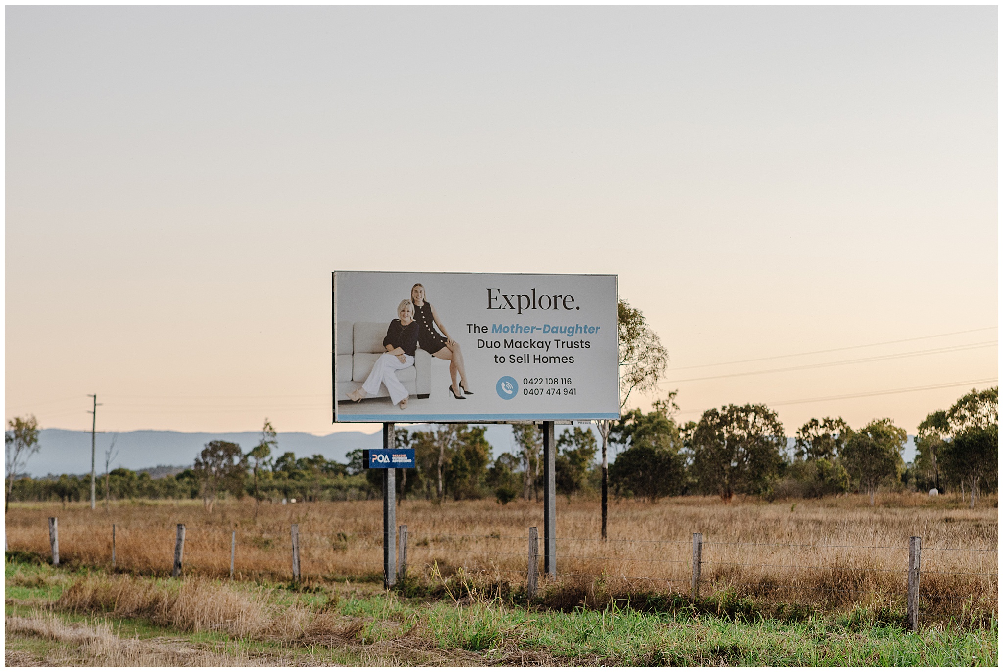 Team Richardson's double billboard along the Bruce Highway.