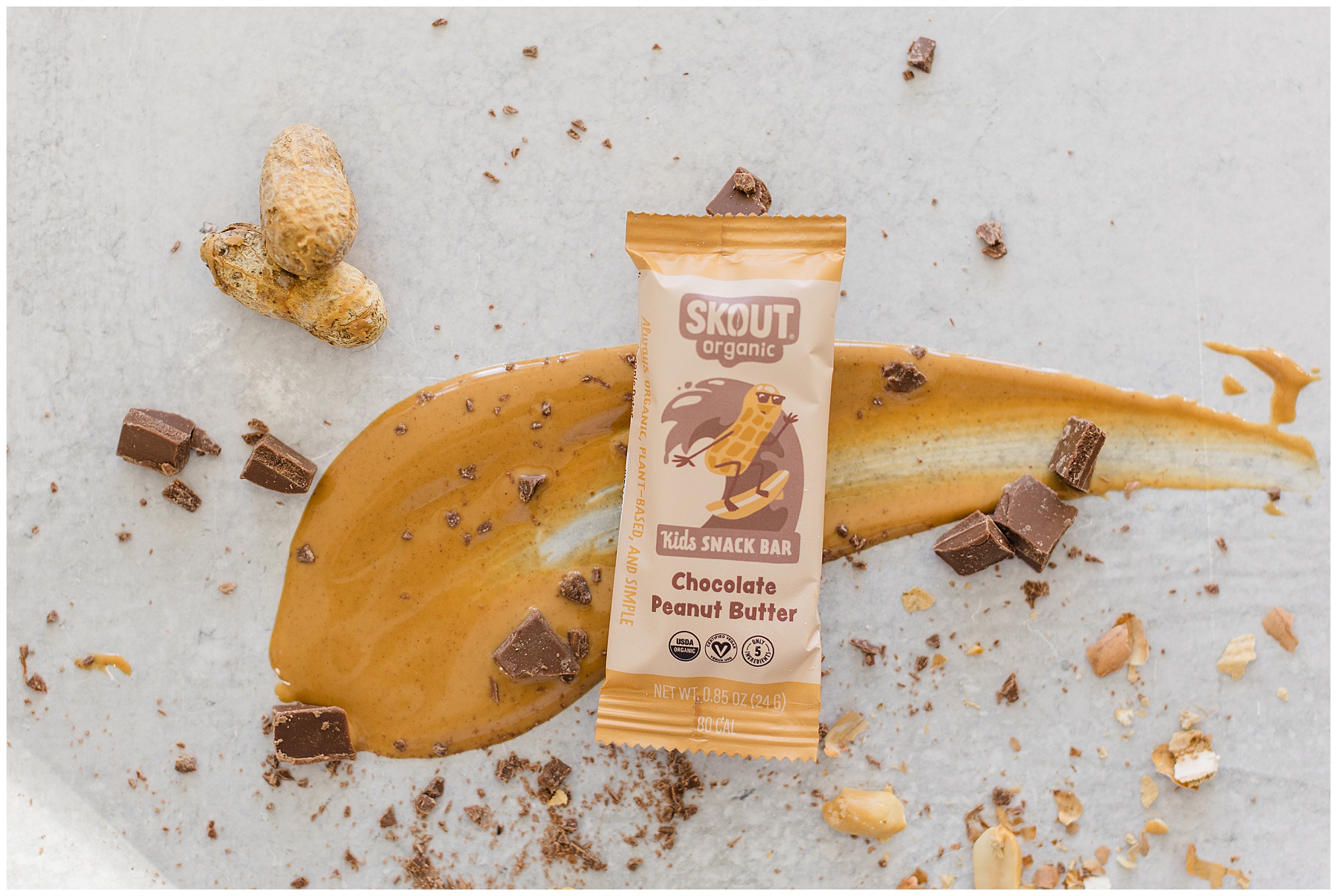 professional product photography for online stores - health bar flat lay.