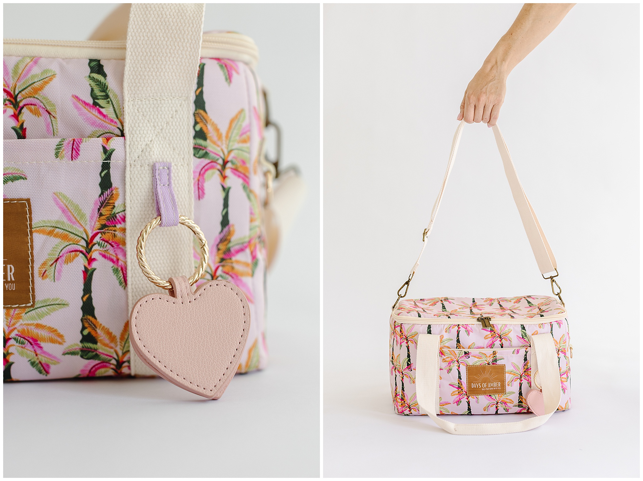 Product photography for Days Of Amber who sells cooler bags for women.