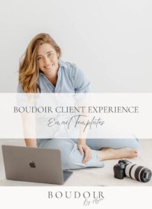 Cover of Boudoir Email Templates by boudoir photographer Boudoir By Alyce.