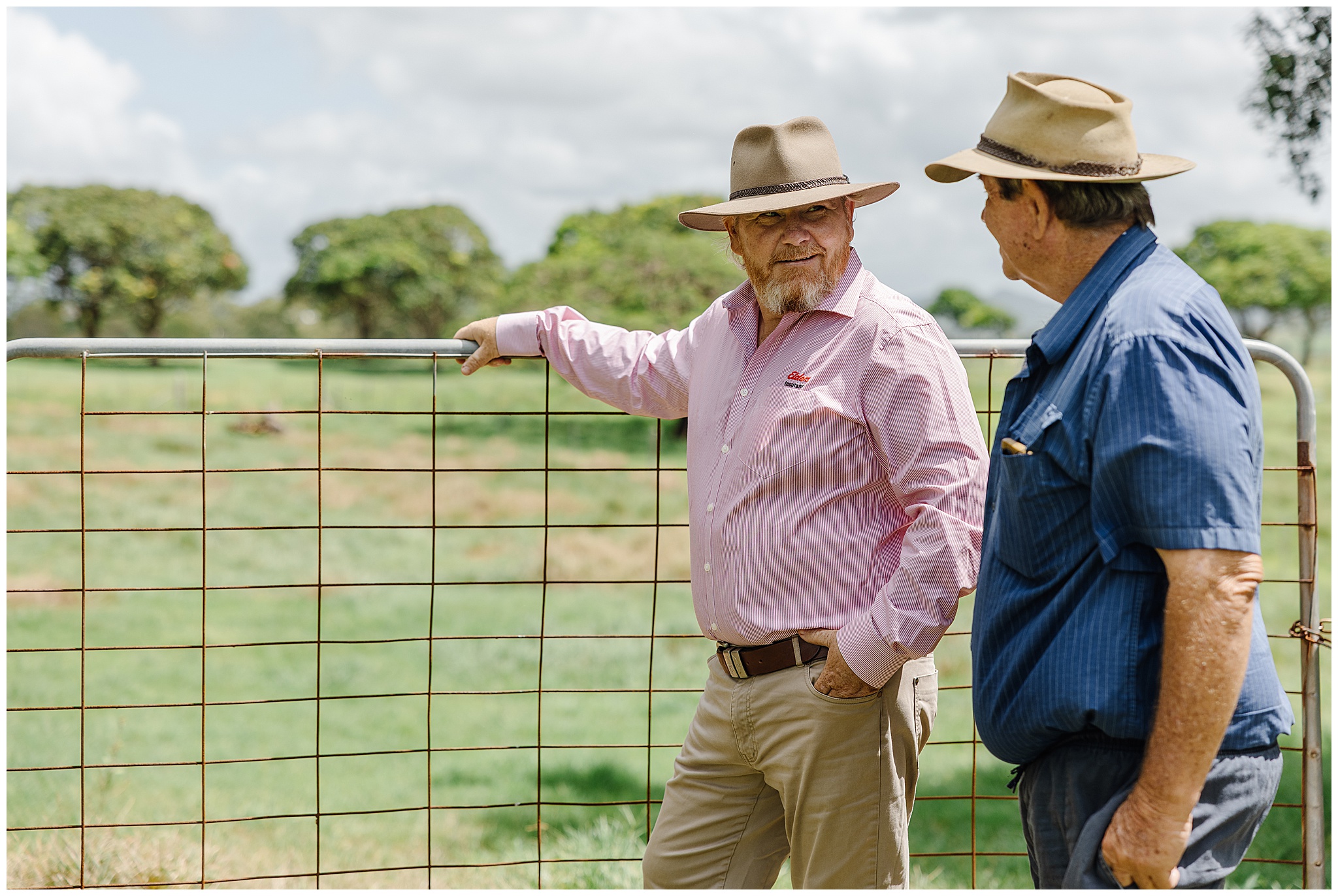 Elders Insurance owner and agent with farmer, during branding photoshoot with Alyce Holzy Photography.